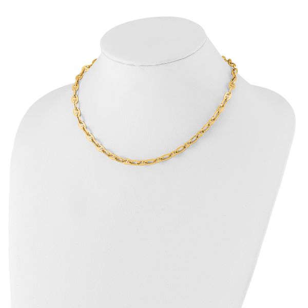 Leslie's 14K Polished Fancy Link Necklace Image 3 Gaines Jewelry Flint, MI