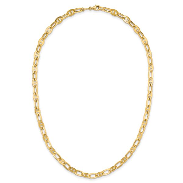 Leslie's 14K Polished Fancy Link Necklace Image 4 Morin Jewelers Southbridge, MA