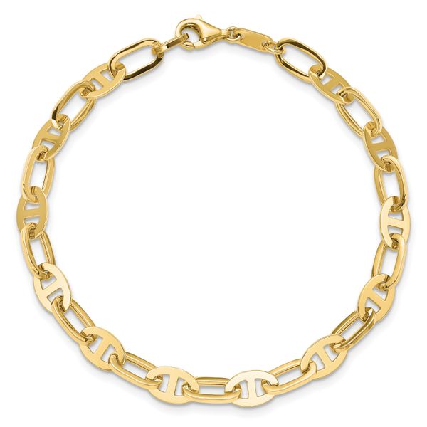 Leslie's 14K Polished Fancy Link Bracelet Image 4 A. C. Jewelers LLC Smithfield, RI