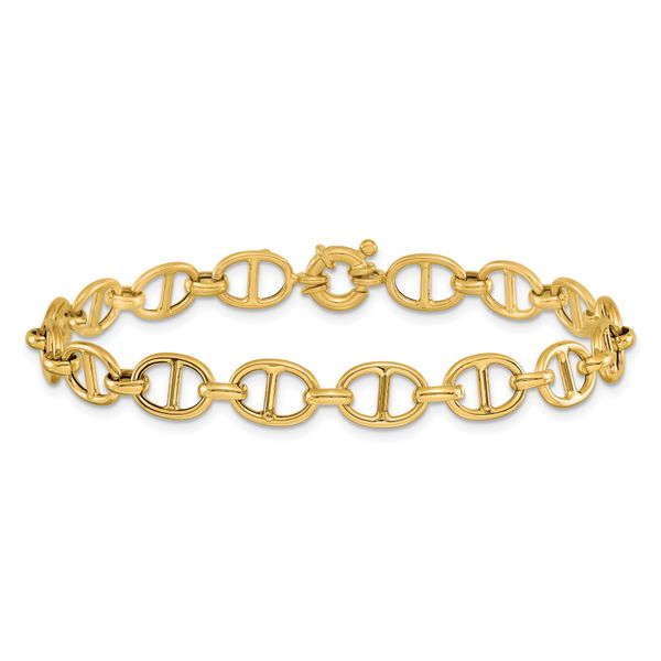 Leslie's 14K Polished Fancy Link Bracelet Image 3 Gaines Jewelry Flint, MI