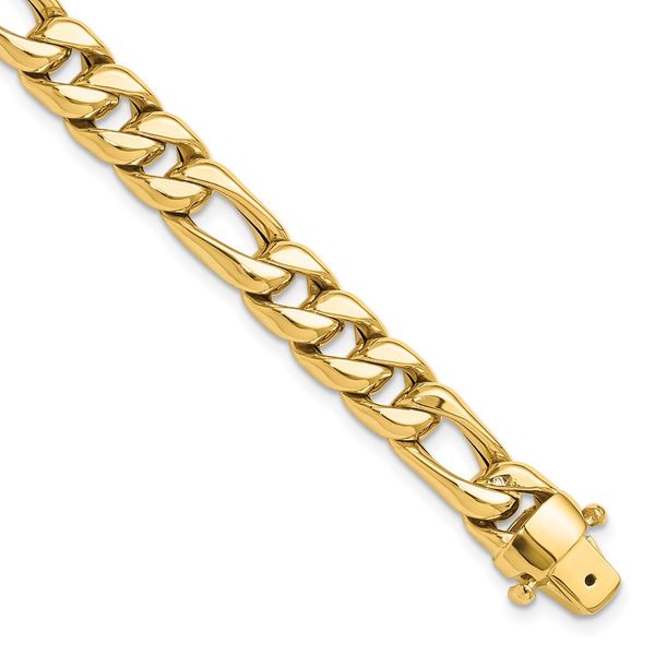 Leslie's 14K Polished Fancy Figaro Link Bracelet Dondero's Jewelry Vineland, NJ