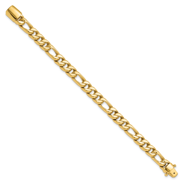 Leslie's 14K Polished Fancy Figaro Link Bracelet Image 2 K. Martin Jeweler Dodge City, KS