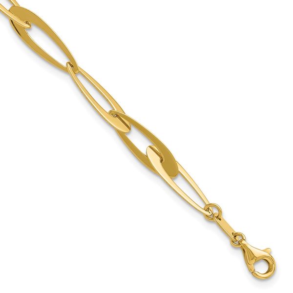 Leslie's 14K Polished Fancy Link w/.25in ext. Bracelet Van Scoy Jewelers Wyomissing, PA