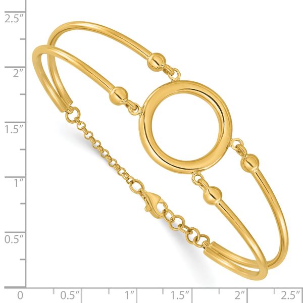 Leslie's 14K Polished Circle w/Clasp Bangle Bracelet Image 3 Johnson Jewellers Lindsay, ON