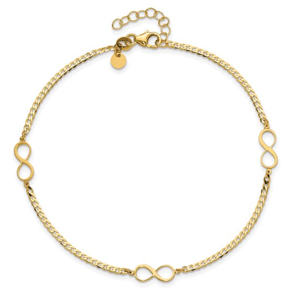 Leslie's 14k Polished Infinity Symbol 9in Plus 1in ext. Anklet Image 4 Chandlee Jewelers Athens, GA