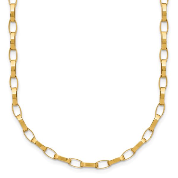 Leslie's 14K Polished Fancy Link with .5in ext. Necklace Greenfield Jewelers Pittsburgh, PA