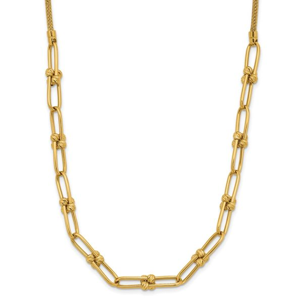 Worthington Gold Tone & Pearl Multi Row 28 Inch Snake Strand Necklace |  Hamilton Place
