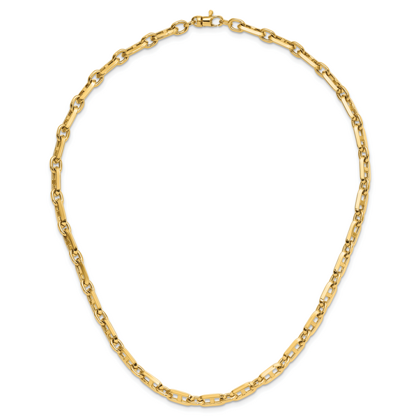 Leslie's 14K Polished Fancy Link Necklace Image 4 K. Martin Jeweler Dodge City, KS