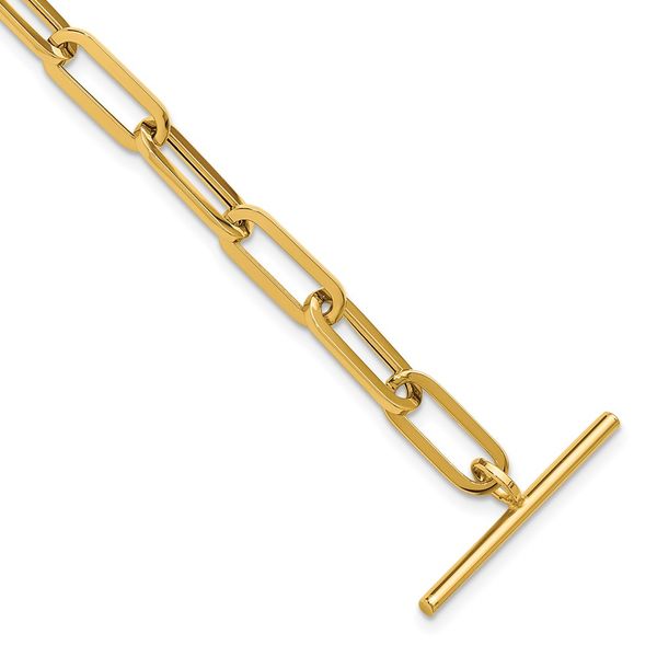 Leslie's 14K Polished Fancy Link Toggle Clasp Bracelet Ross Elliott Jewelers Terre Haute, IN