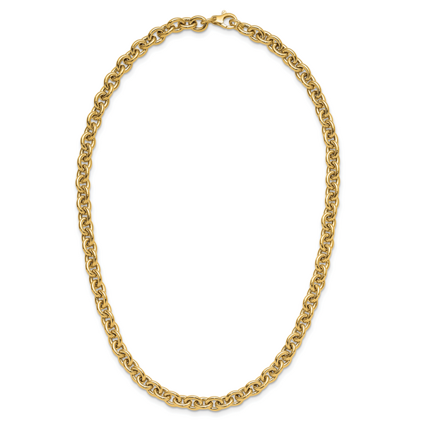 Leslie's 14K Polished Fancy Link Necklace Image 4 Spath Jewelers Bartow, FL