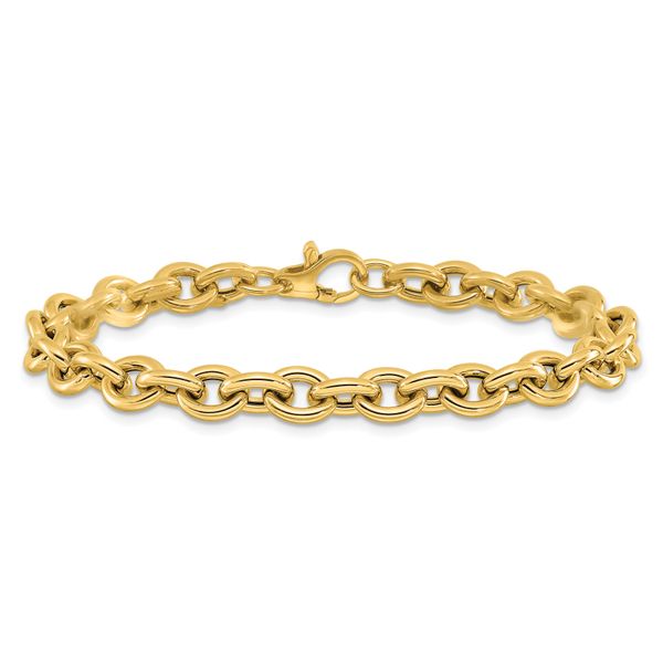 Leslie's 14K Polished Fancy Link Bracelet Image 3 Conti Jewelers Endwell, NY