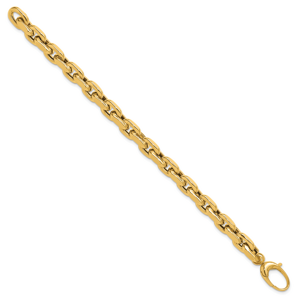Leslie's 14K Polished Fancy Link Bracelet Image 2 S.E. Needham Jewelers Logan, UT
