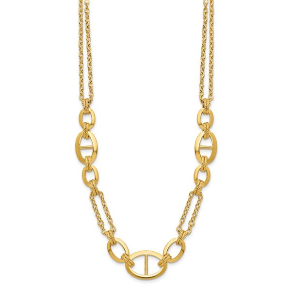Leslie's 14K Polished Multi-strand Fancy Link Necklace JMR Jewelers Cooper City, FL