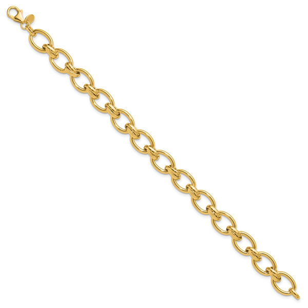 Leslie's 14K Polished Fancy Link Bracelet Image 2 Valentine's Fine Jewelry Dallas, PA