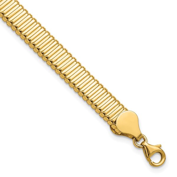 Leslie's 14K Polished Ridged Bracelet K. Martin Jeweler Dodge City, KS