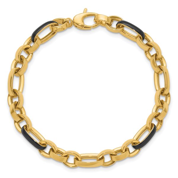 Leslie's 14K Polished with Enamel Link Bracelet Image 4 Chandlee Jewelers Athens, GA