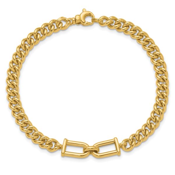 Leslie's 14K Polished Fancy Link Bracelet Image 4 Morin Jewelers Southbridge, MA