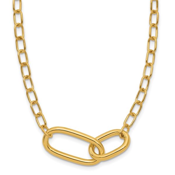 Leslie's 14K Polished Fancy Link Necklace Peran & Scannell Jewelers Houston, TX