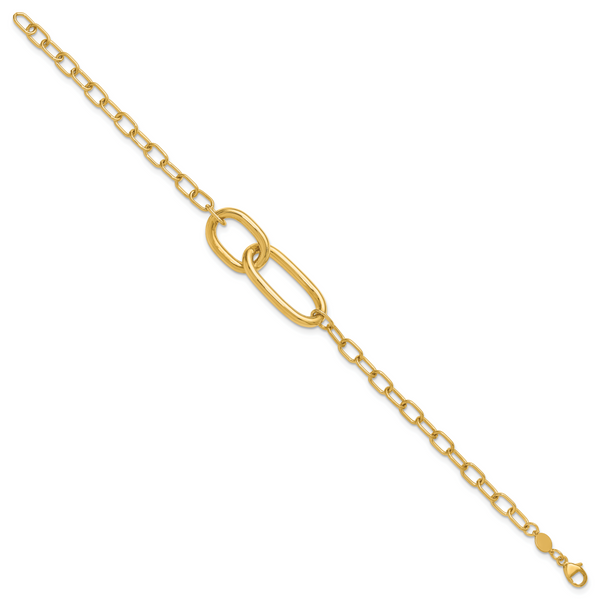 Leslie's 14K Polished Fancy Link Bracelet Image 2 Selman's Jewelers-Gemologist McComb, MS