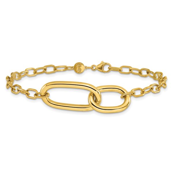 Leslie's 14K Polished Fancy Link Bracelet Image 3 Ask Design Jewelers Olean, NY