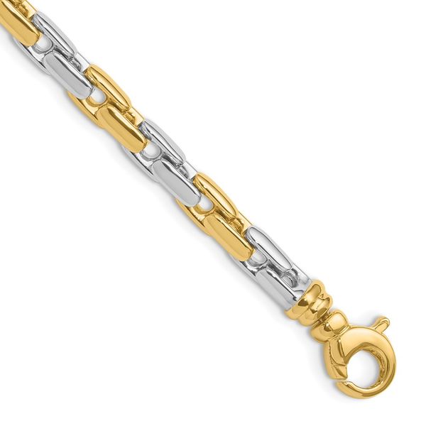 Leslie's 14K Two-tone Polished Fancy Link Bracelet Morin Jewelers Southbridge, MA