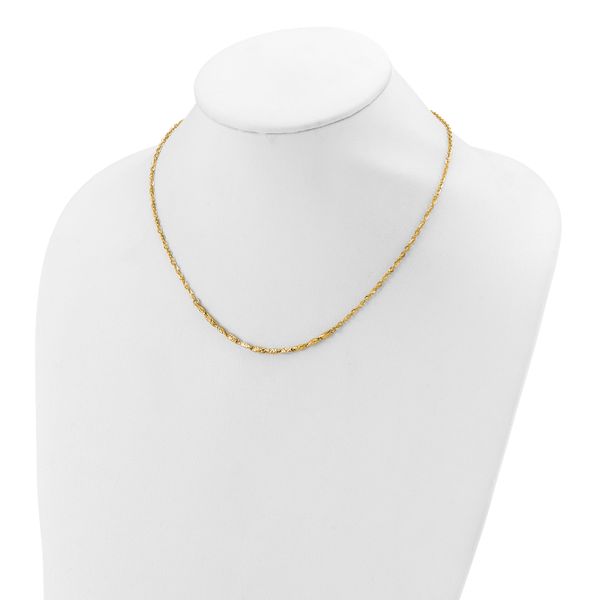 Leslie's 14K Polished and Diamond-cut with 1in ext. Necklace Image 3 Lester Martin Dresher, PA