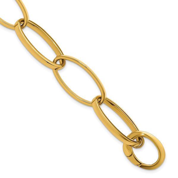 14K Polished Link Bracelet Cone Jewelers Carlsbad, NM