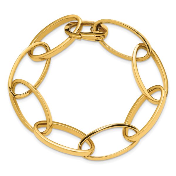 Leslie's 14K Polished Link Bracelet Image 4 Valentine's Fine Jewelry Dallas, PA