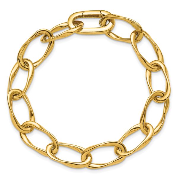 Leslie's 14K Polished Link Bracelet Image 4 Biondi Diamond Jewelers Aurora, CO
