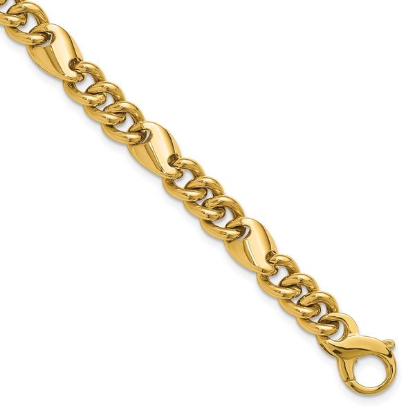 14K Polished Fancy Link Bracelet Cone Jewelers Carlsbad, NM