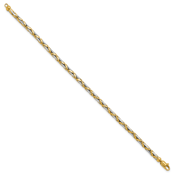 Leslie's 14K Two-Tone Polished Fancy Link Bracelet Image 2 Valentine's Fine Jewelry Dallas, PA
