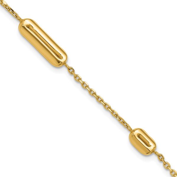 Leslie's 14K Polished Fancy Link with .75in ext. Bracelet Alexander Fine Jewelers Fort Gratiot, MI