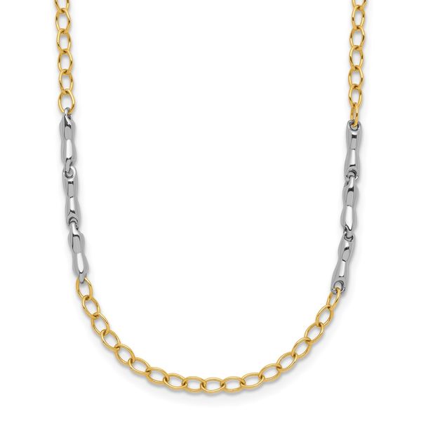 Leslie's 14K Two-Tone Polished Fancy Link Necklace James Douglas Jewelers LLC Monroeville, PA