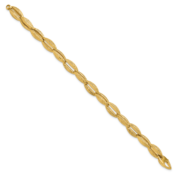 Leslie's 14K Polished Fancy Link Bracelet Image 2 Chandlee Jewelers Athens, GA