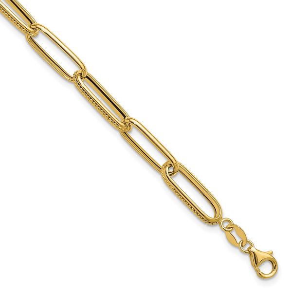 Leslie's 14K Polished Fancy Link Bracelet Alexander Fine Jewelers Fort Gratiot, MI