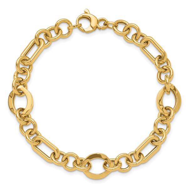 Leslie's 14K Polished Fancy Link Bracelet Image 4 Dondero's Jewelry Vineland, NJ