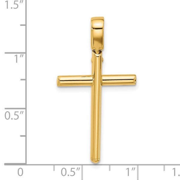 Leslie's 14K Polished Cross Pendant Image 4 Jerald Jewelers Latrobe, PA