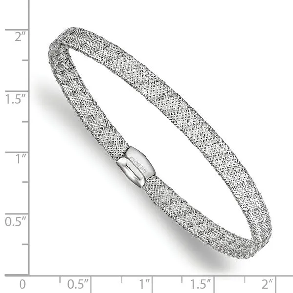 Sterling Silver Fancy Bangle Bracelet