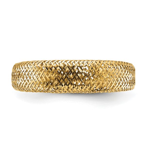Leslie's 14K Mesh Tapered Stretch Ring Image 4 The Hills Jewelry LLC Worthington, OH