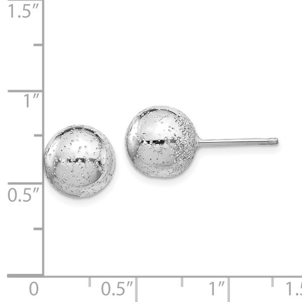 Sterling Silver 10mm Euro Ball Hoop Earrings  Pascoes