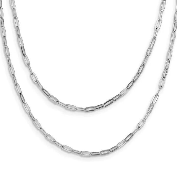 Sterling Silver Rhodium-plated Multi-strand w/ 2in Ext. Neck, G.G. Gems,  Inc.