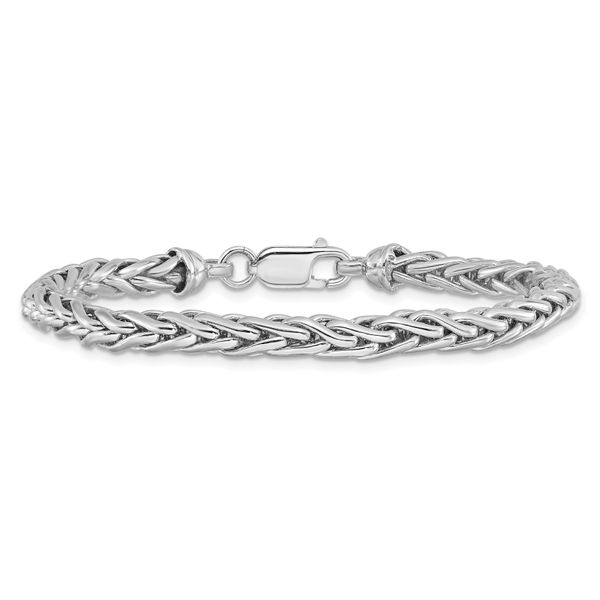Leslie's Sterling Silver Rhodium-plated 7.5in. Bracelet Image 3 The Hills Jewelry LLC Worthington, OH