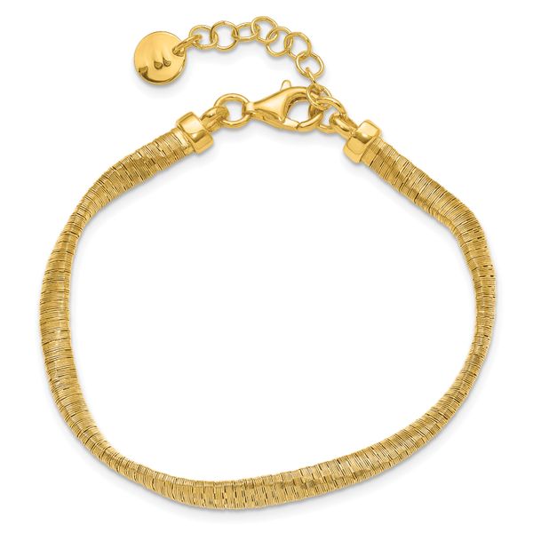Leslie's Sterling Silver Gold-pl Twist Texture Wrapped w/1in ext. Bracelet Image 4 Z's Fine Jewelry Peoria, AZ