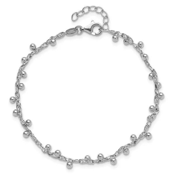 Leslie's Sterling Silver Rh-plated Polished/Grooved Hollow J, Carroll's  Jewelers