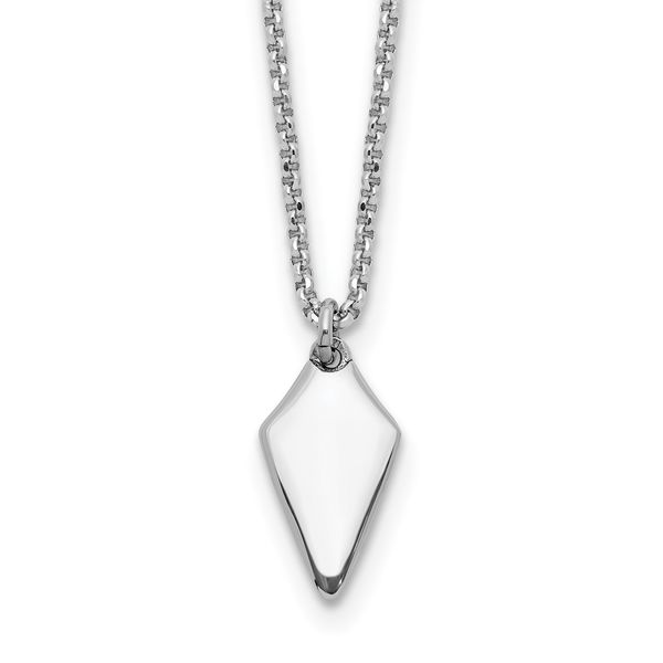 Leslie's Sterling Silver Rh-plated Polished Arrowhead w/1in ext. Necklace Lester Martin Dresher, PA