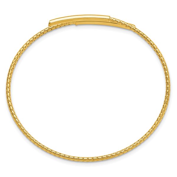 Sterling Silver Gold-plated Polished Bypass Cuff Bangle Image 2 Arlene's Fine Jewelry Vidalia, GA