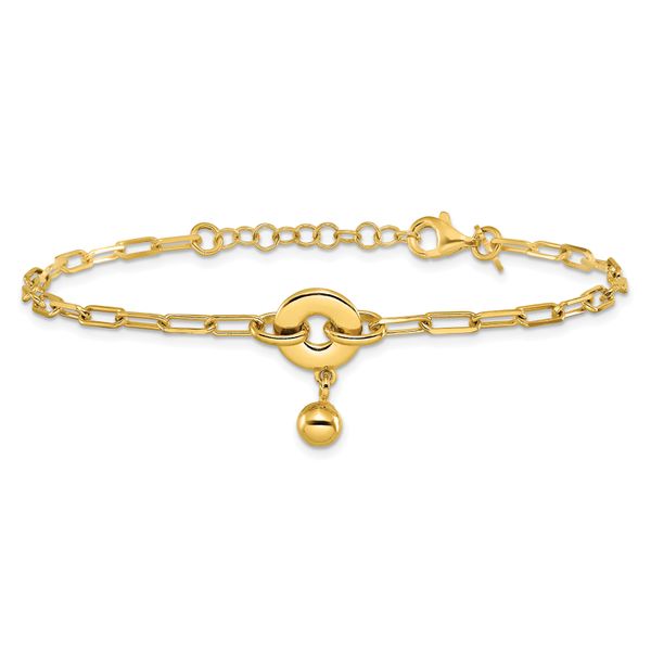 Leslie's Sterling Silver Gold-plated with 1in ext. Circle Bracelet Image 3 Selman's Jewelers-Gemologist McComb, MS