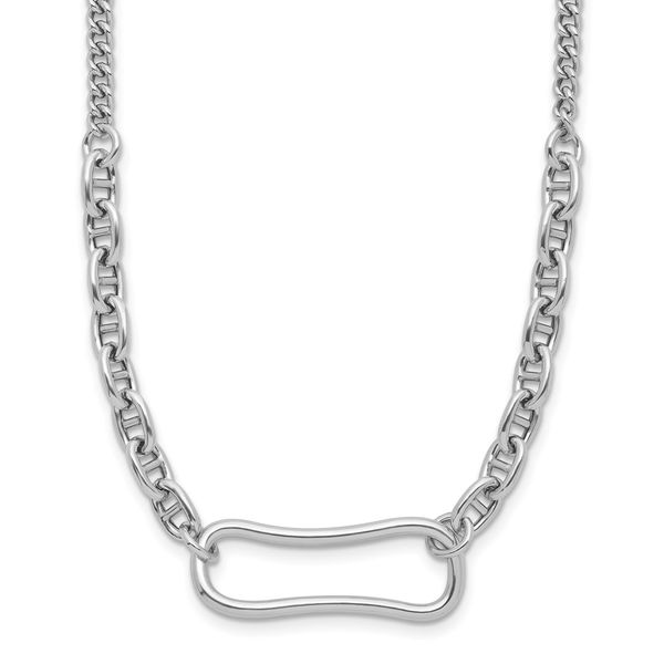 Leslie's Sterling Silver Rhodium-plated with 2in ext. Necklace Dondero's Jewelry Vineland, NJ