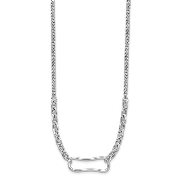 Leslie's Sterling Silver Rhodium-plated with 2in ext. Necklace Image 2 Valentine's Fine Jewelry Dallas, PA