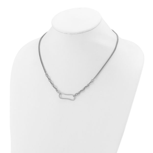 Leslie's Sterling Silver Rhodium-plated with 2in ext. Necklace Image 3 Spath Jewelers Bartow, FL
